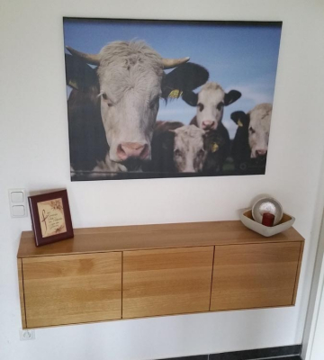 Sideboard aus Eiche massiv mit Tip-On Fronten