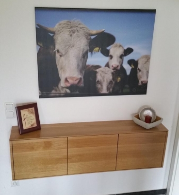 Sideboard aus Eiche massiv mit Tip-On Fronten